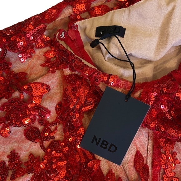 NBD Dusk Til Dawn Gown in Deep Red NWT - Picture 6 of 7